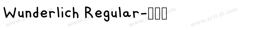 Wunderlich Regular字体转换